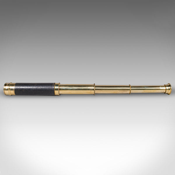 Small Antique 3 Draw Telescope, English, Brass, Terrestrial Spyglass, Victorian