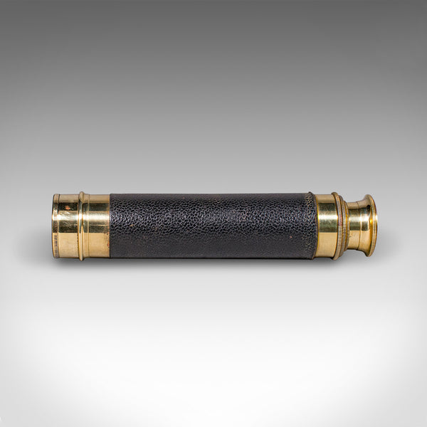 Small Antique 3 Draw Telescope, English, Brass, Terrestrial Spyglass, Victorian