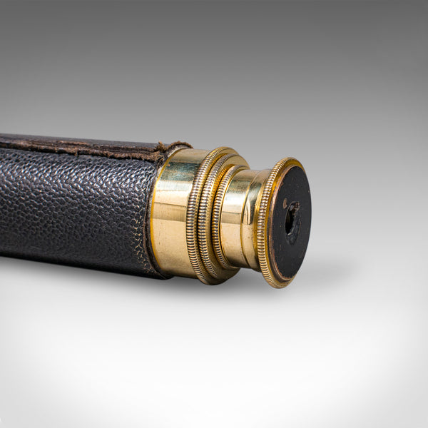 Small Antique 3 Draw Telescope, English, Brass, Terrestrial Spyglass, Victorian