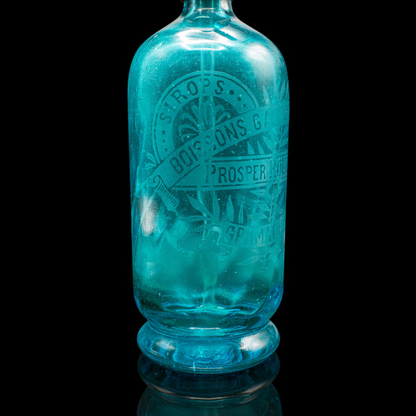 Pair of Soda Syphons, French, Glass, Seltzer Bottle, Early 20th Century, Barware