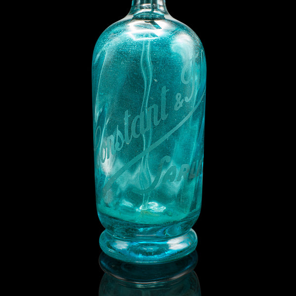 Pair of Soda Syphons, French, Glass, Seltzer Bottle, Early 20th Century, Barware