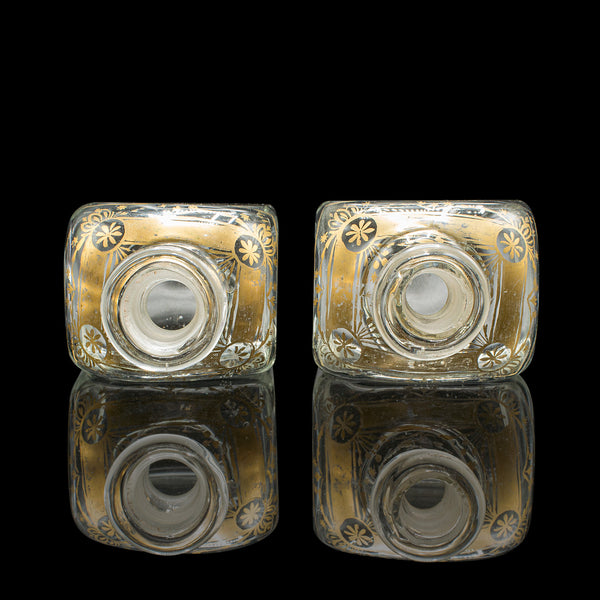 Pair of Antique Tincture Bottles, English, Glass Apothecary Jars, Georgian, 1800