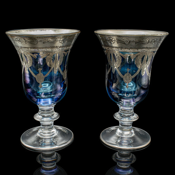 Set Of 12 Vintage Wine Goblets, Italian, Handmade, Champagne Glasses, Liqueurs