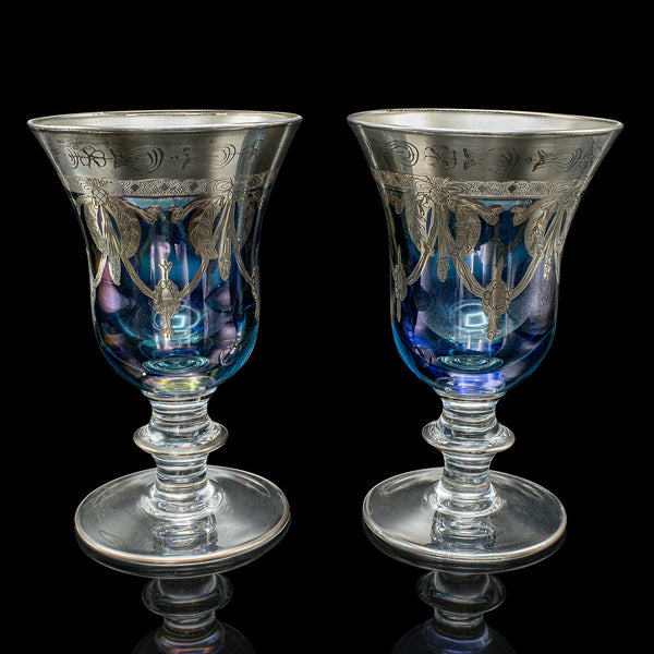 Set Of 12 Vintage Wine Goblets, Italian, Handmade, Champagne Glasses, Liqueurs