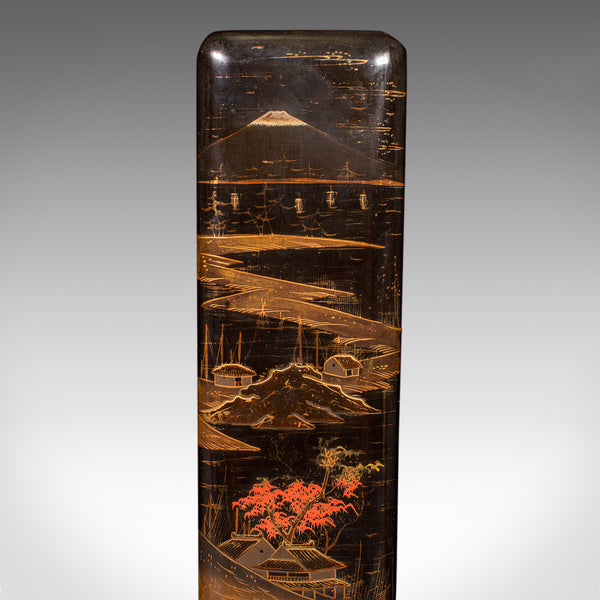 Pair of Antique Glove Boxes, Japanese Lacquered Lidded Dishes, Victorian, C.1900