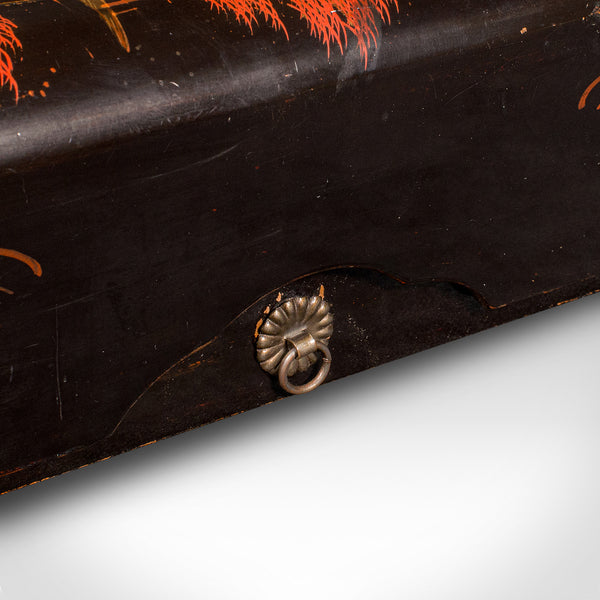 Pair of Antique Glove Boxes, Japanese Lacquered Lidded Dishes, Victorian, C.1900