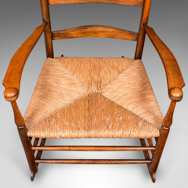 Antique Rocking Chair, American, Shaker Number 7 Rocker, Edwardian, Circa 1910
