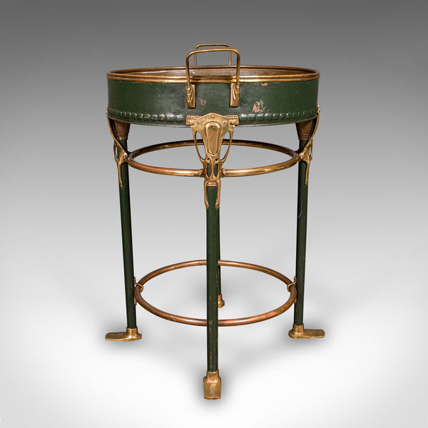 Antique Bottle Cooler, French Brass, Cocktail Party, Jardiniere Stand, Victorian