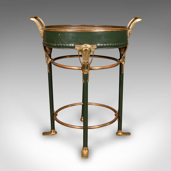 Antique Bottle Cooler, French Brass, Cocktail Party, Jardiniere Stand, Victorian