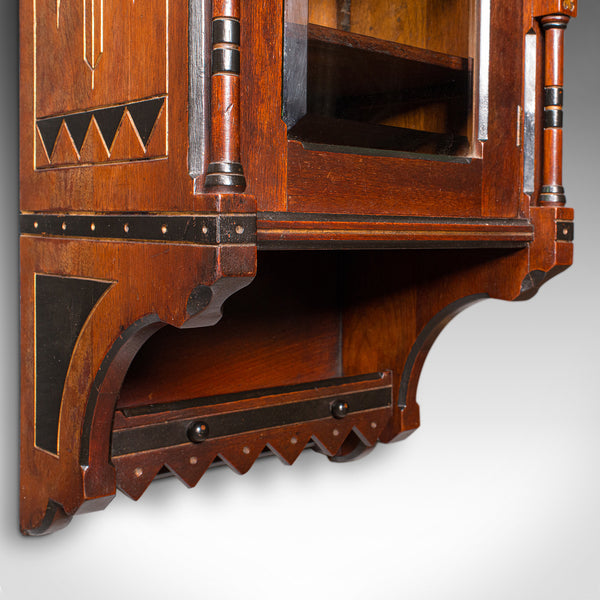 Antique Reception Hall Cabinet, English, Cupboard, Aesthetic Period, Victorian