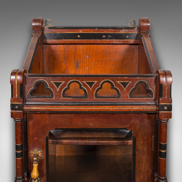 Antique Reception Hall Cabinet, English, Cupboard, Aesthetic Period, Victorian