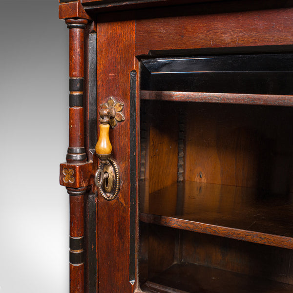 Antique Reception Hall Cabinet, English, Cupboard, Aesthetic Period, Victorian