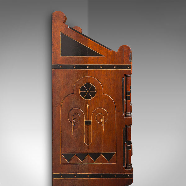 Antique Reception Hall Cabinet, English, Cupboard, Aesthetic Period, Victorian