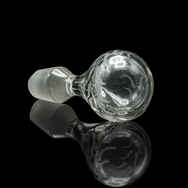 Vintage Wine Decanter, English, Glass, Aerator, Liqueur Vessel, Mid 20th Century