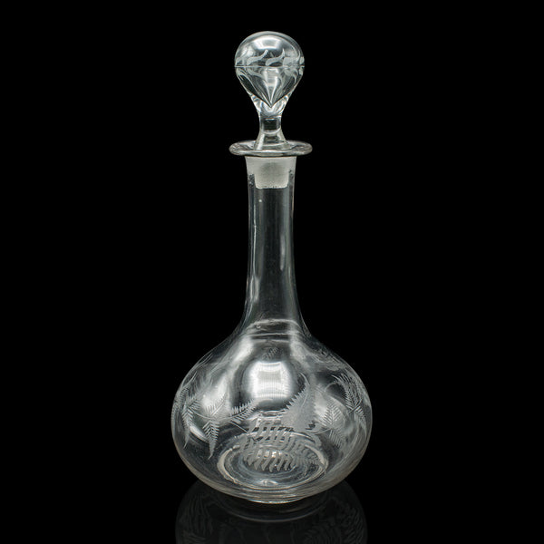 Vintage Wine Decanter, English, Glass, Aerator, Liqueur Vessel, Mid 20th Century