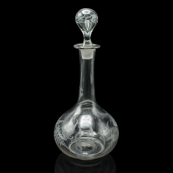 Vintage Wine Decanter, English, Glass, Aerator, Liqueur Vessel, Mid 20th Century