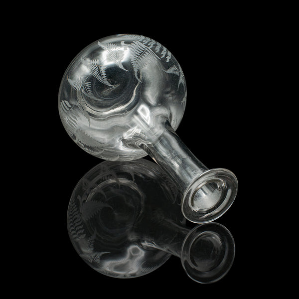 Vintage Wine Decanter, English, Glass, Aerator, Liqueur Vessel, Mid 20th Century