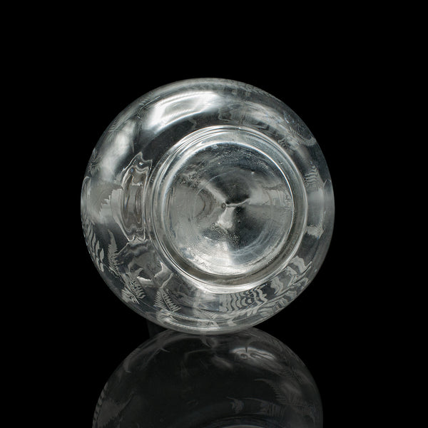 Vintage Wine Decanter, English, Glass, Aerator, Liqueur Vessel, Mid 20th Century