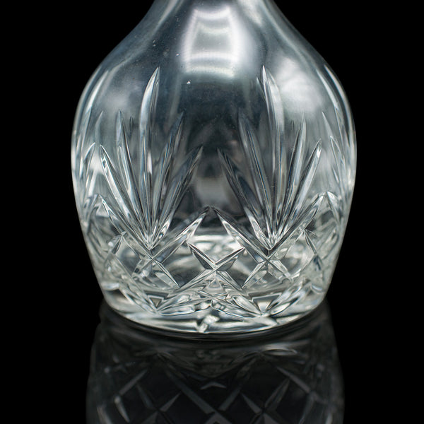Vintage Medium Bodied Wine Decanter, English, Cut Glass, Merlot, Grenache, 1970