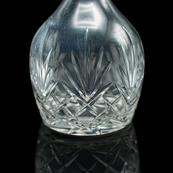 Vintage Medium Bodied Wine Decanter, English, Cut Glass, Merlot, Grenache, 1970