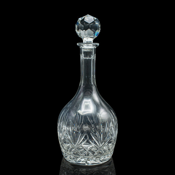 Vintage Medium Bodied Wine Decanter, English, Cut Glass, Merlot, Grenache, 1970