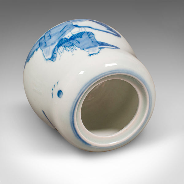 Small Antique Chaire Pot, Oriental, Ceramic Tea Caddy, Canister, Victorian, 1900