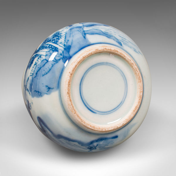 Small Antique Chaire Pot, Oriental, Ceramic Tea Caddy, Canister, Victorian, 1900