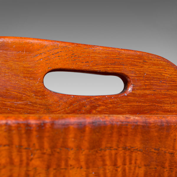 Antique Footman's Carry Tray, English, Fruitwood, Butler's Work Box, Victorian