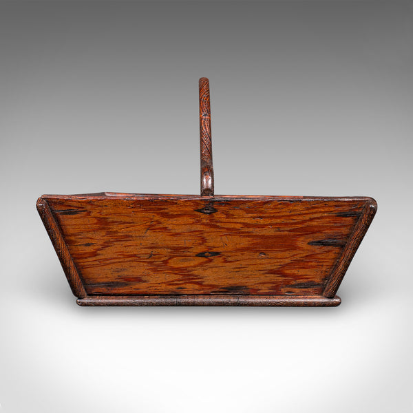 Antique Country Ladies Garden Trug, English, Outdoor Tool Carry, Victorian, 1870