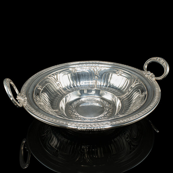 Antique Bonbon Dish, English, Silver Plate, Serving Bowl, Edwardian, Circa 1910