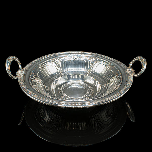 Antique Bonbon Dish, English, Silver Plate, Serving Bowl, Edwardian, Circa 1910