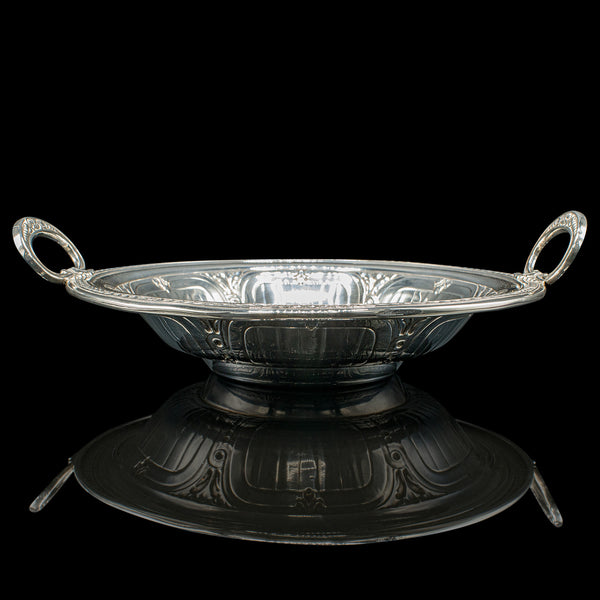 Antique Bonbon Dish, English, Silver Plate, Serving Bowl, Edwardian, Circa 1910