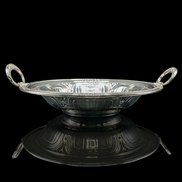 Antique Bonbon Dish, English, Silver Plate, Serving Bowl, Edwardian, Circa 1910
