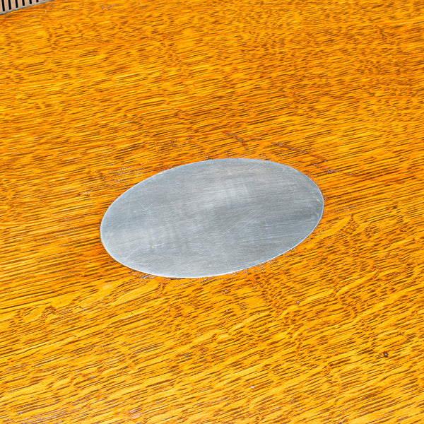 Large Antique Oval Serving Tray, English, Oak, Silver Plate, Edwardian, C.1910