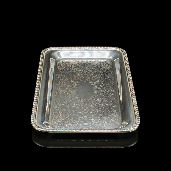 Small Vintage Bonbon Tray, American, Silver Plate, Key Dish, Reception, Serving