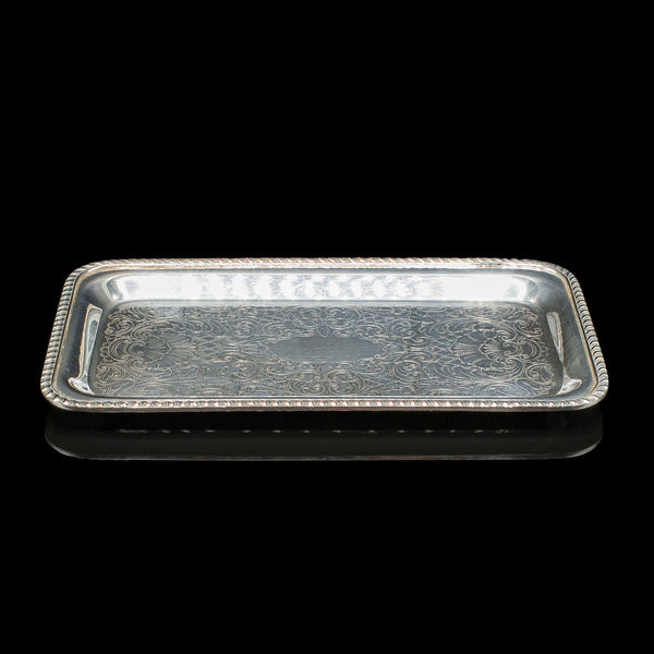 Small Vintage Bonbon Tray, American, Silver Plate, Key Dish, Reception, Serving