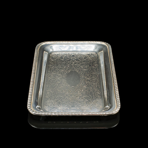 Small Vintage Bonbon Tray, American, Silver Plate, Key Dish, Reception, Serving