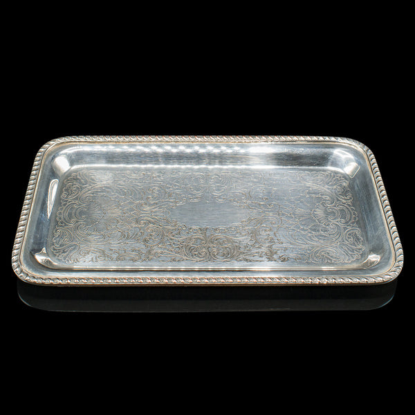 Small Vintage Bonbon Tray, American, Silver Plate, Key Dish, Reception, Serving