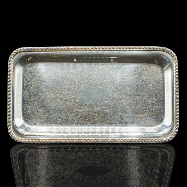 Small Vintage Bonbon Tray, American, Silver Plate, Key Dish, Reception, Serving