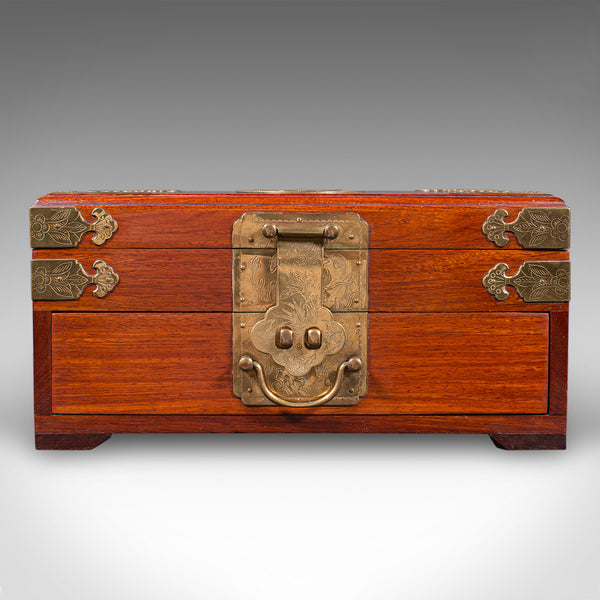 Vintage Jewellery Box, Oriental, Dressing Table Keepsake Case, Circa 1970