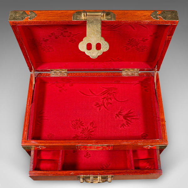 Vintage Jewellery Box, Oriental, Dressing Table Keepsake Case, Circa 1970
