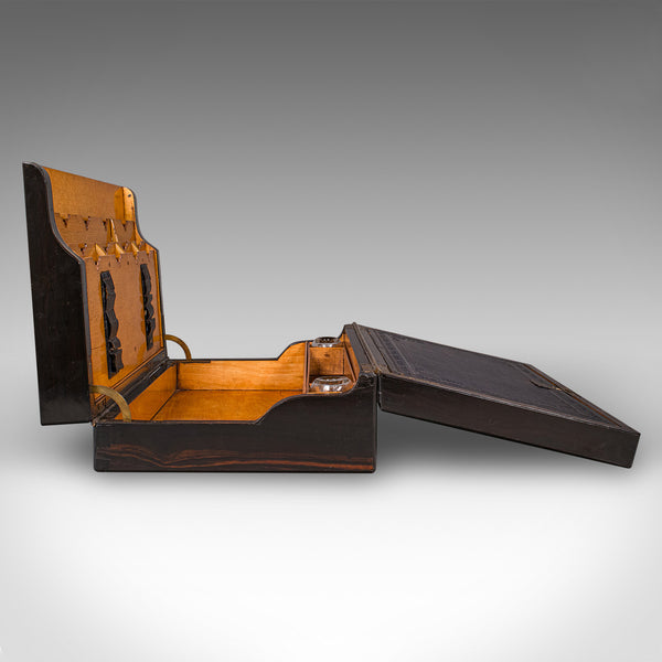 Antique Bachelor's Writing Slope, English, Correspondence Box, Regency, C.1830