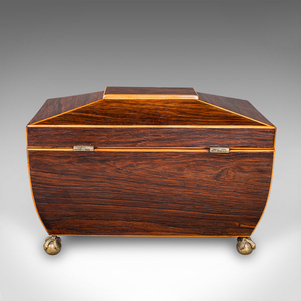 Antique Sarcophagus Tea Caddy, English, Loose Leaf Case, William IV, Circa 1835