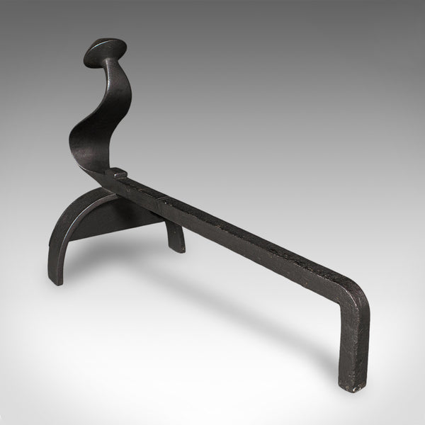 Large Antique Fireplace Set, English, Fire Basket, Andirons, Gothic, Edwardian