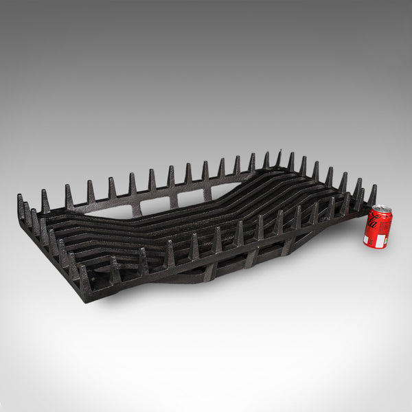 Large Antique Fireplace Set, English, Fire Basket, Andirons, Gothic, Edwardian