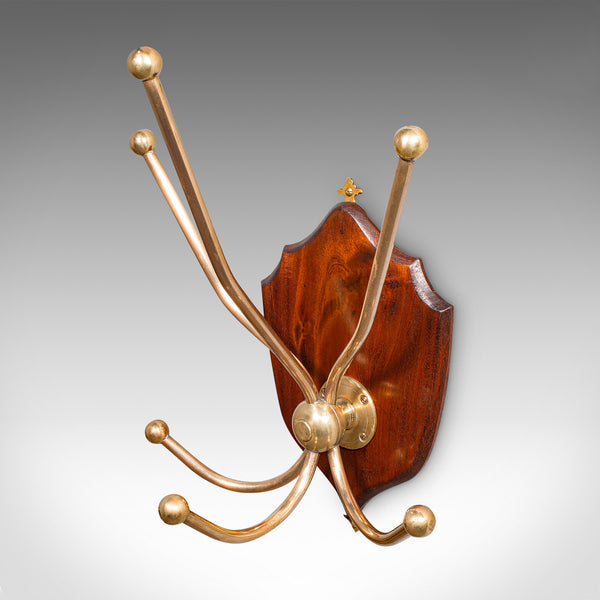 Antique Hunting Lodge Coat Rack, Scottish, Six Branch Hall Shield, Edwardian