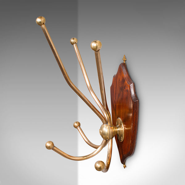 Antique Hunting Lodge Coat Rack, Scottish, Six Branch Hall Shield, Edwardian