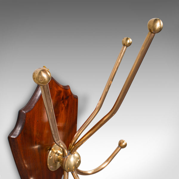 Antique Hunting Lodge Coat Rack, Scottish, Six Branch Hall Shield, Edwardian