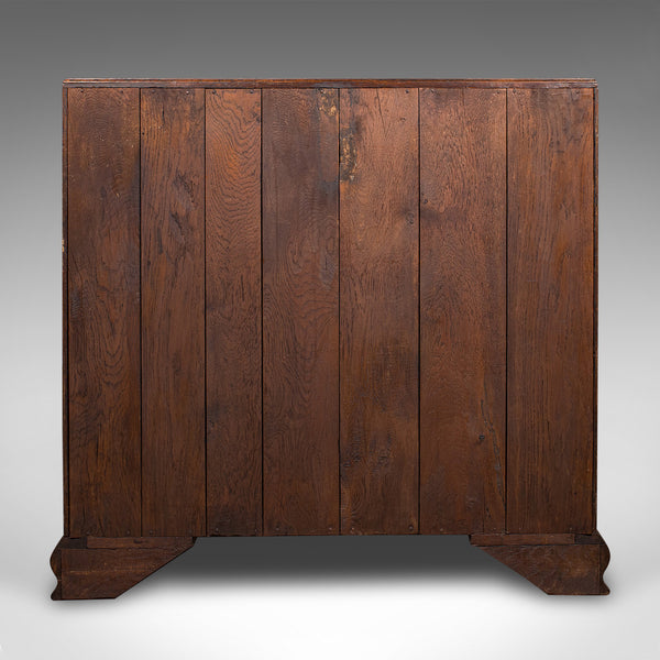 Large Antique Fall-Front Bureau, English, Oak, Writing Cabinet, Georgian, C.1750