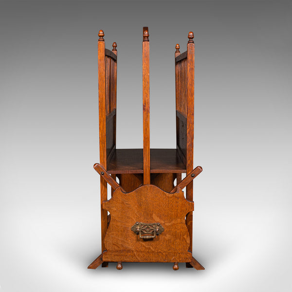 Antique Metamorphic Canterbury Stand, English, Oak, Magazine Rack, Edwardian